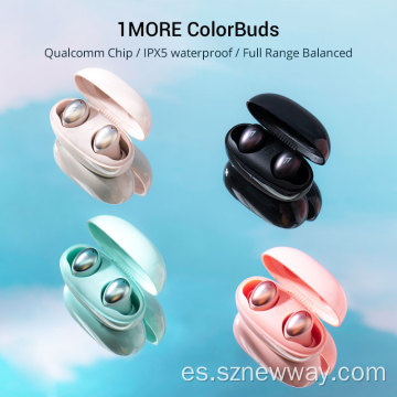 1MÁS Auriculares inalámbricos de carga rápida ColorBuds TWS